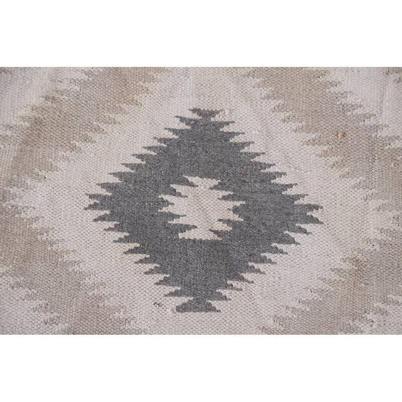 Reversible Kilim Accent Rug Flatweave Oriental Wool Carpet - 3'0"x 4'10"