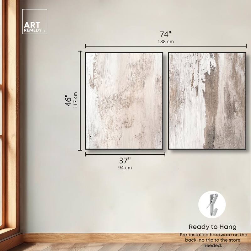 Striated Texture III Canvas Set of 2 by Art Remedy