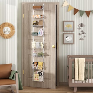 ClosetMaid White Wire Wall or Door Mount Storage Rack