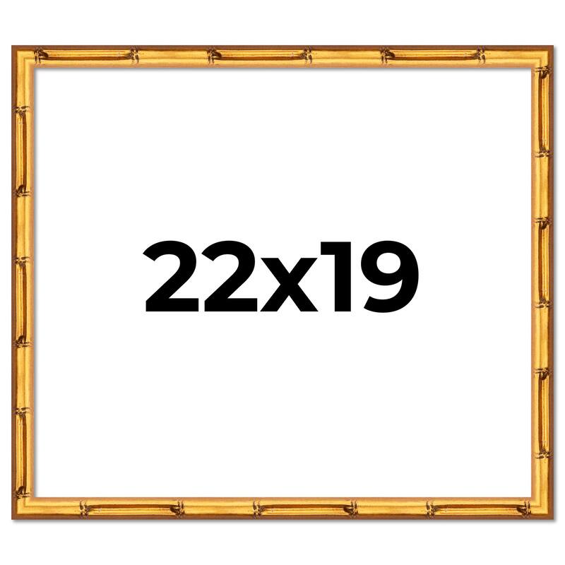 22x19 Frame Gold Bamboo Solid Wood Picture Frame | 1 Inch Moulding