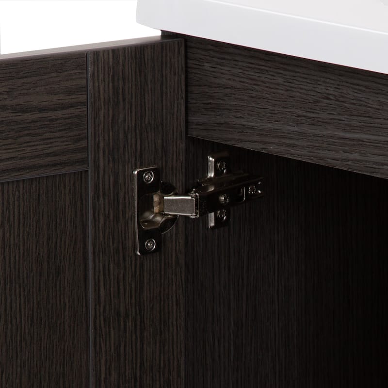 Spring Mill Cabinets Noelani 30" Bathroom Vanity With 2-Door Cabinet, Drawer, and White Sink Top