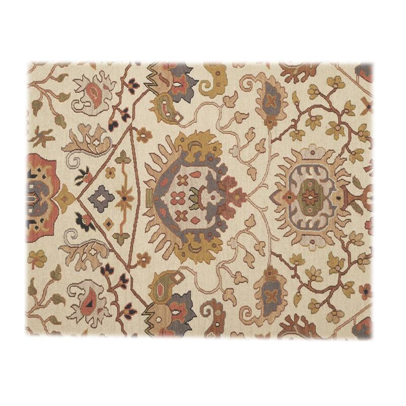 Ivory/Rose Soumak Flatweave Area Rug - 8' x 10' - 8' x 10'