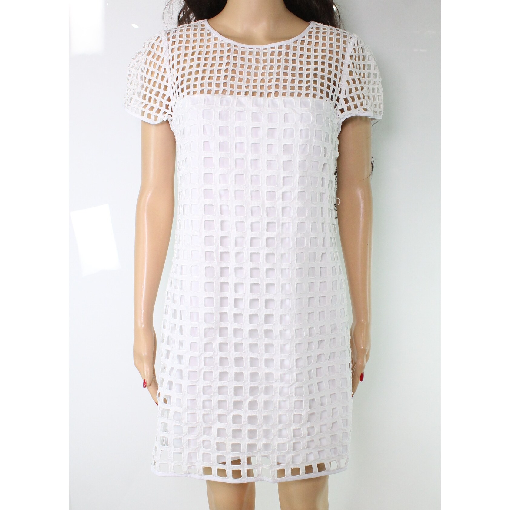 eyelet sheath dress