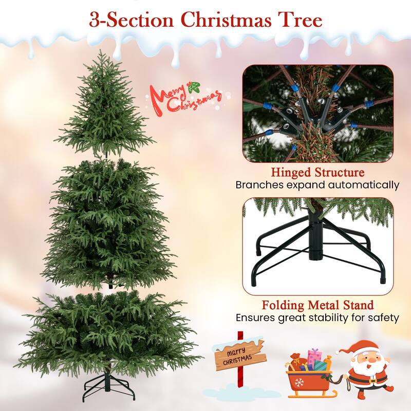 Coatway 7/7.5/8 FT Artificial Pre-Lit Christmas Tree with 400/500/470 - See Details