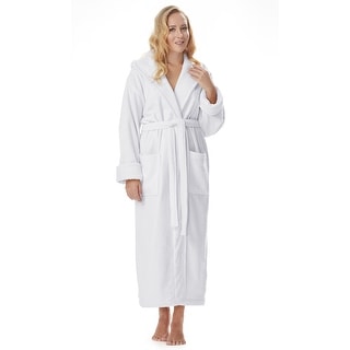 Women's Cotton Hooded Full Length Turkish Bathrobe
