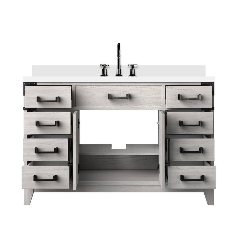 Laurel Bath Vanity Cultured Marble Top, Sink and Faucet