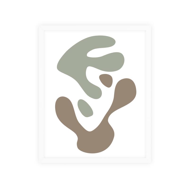 Nature Creative - Modern Abstracts 9 - Framed Wall Art - White - 16 x 20