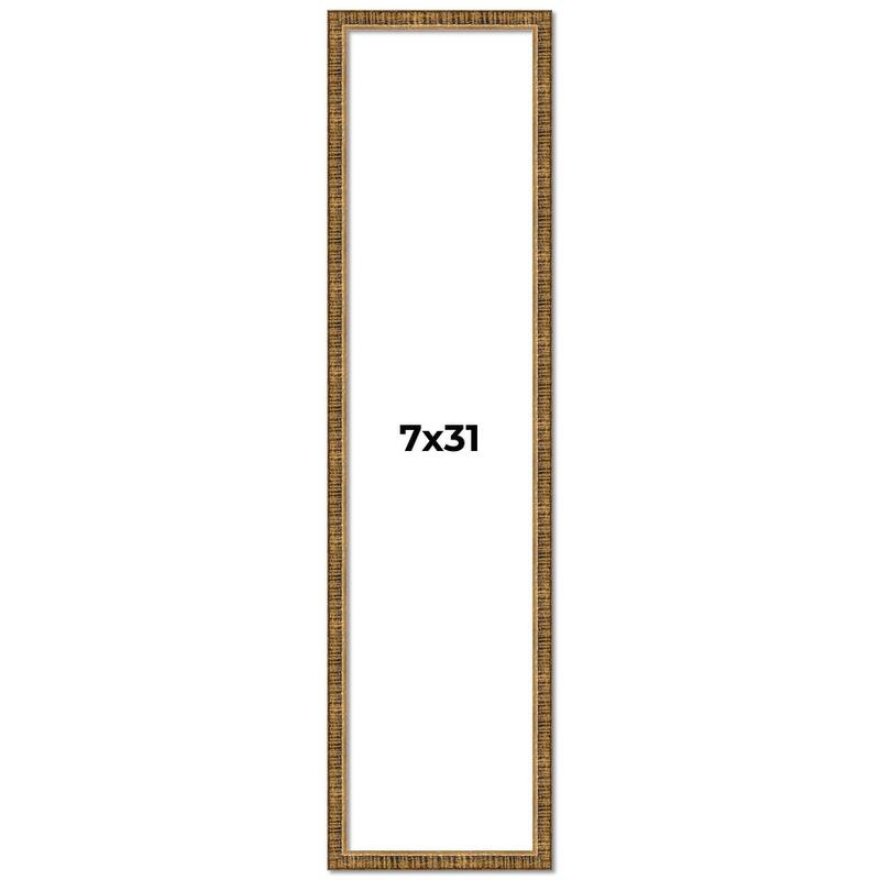 7x31 Frame Gold Solid Wood Picture Frame - Complete Modern Photo Frame