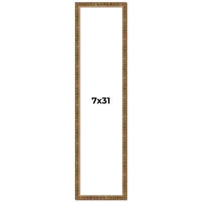 7x31 Frame Gold Solid Wood Picture Frame - Complete Modern Photo Frame