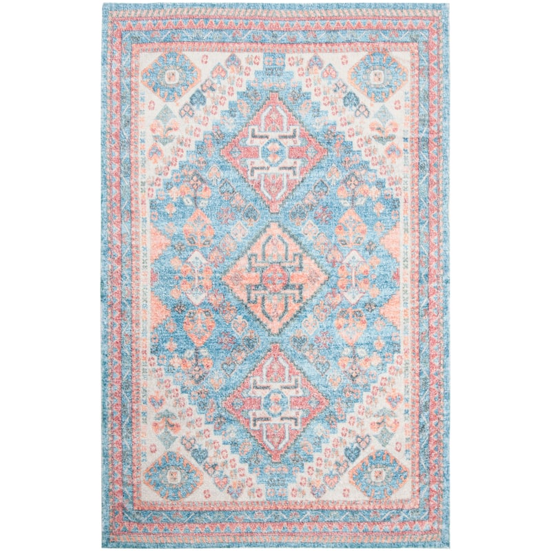 SAFAVIEH Handmade Saffron Alayna Modern & Contemporary Tribal Blue/Rust Cotton