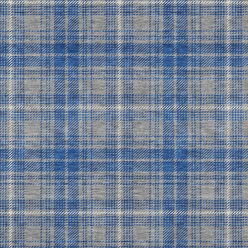 HomeRoots Plaid Transitional Rectangle Outdoor Rug