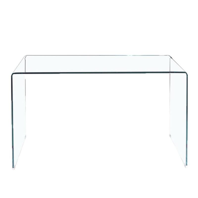 12mm Tempered Glass Console Table, Transparent Tempered Glass Console