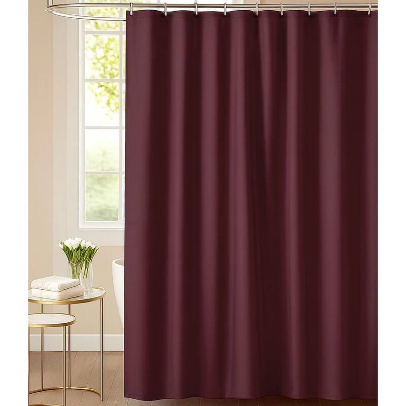 70" x 72" - Burgundy PEVA Shower Curtain Liner Waterproof