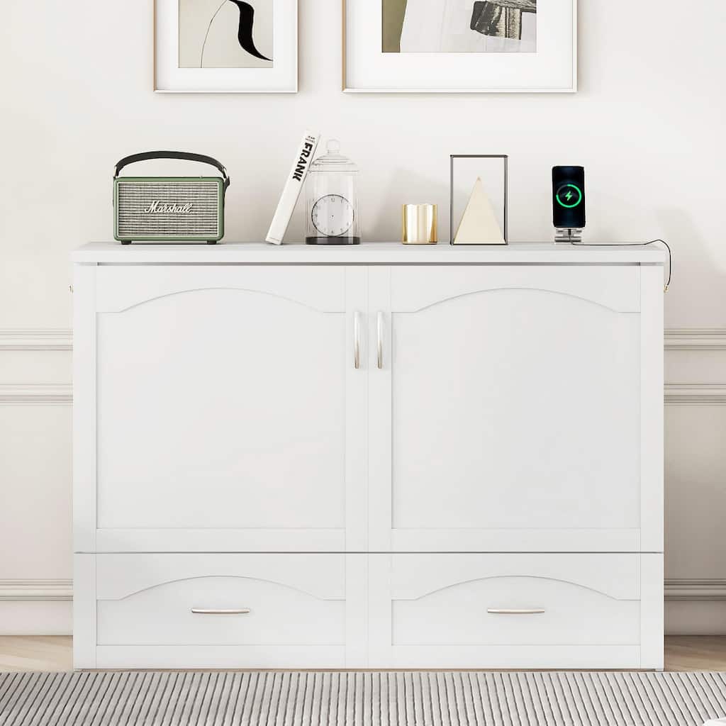 Space-Saving Industrial Murphy Bed Multi-Function Foldable Wall Bed