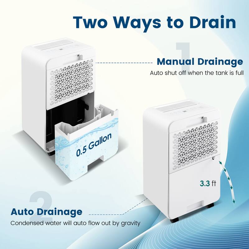 Costway Dehumidifier for Home Basement 32 Pints/Day 3 Modes Portable - See Details