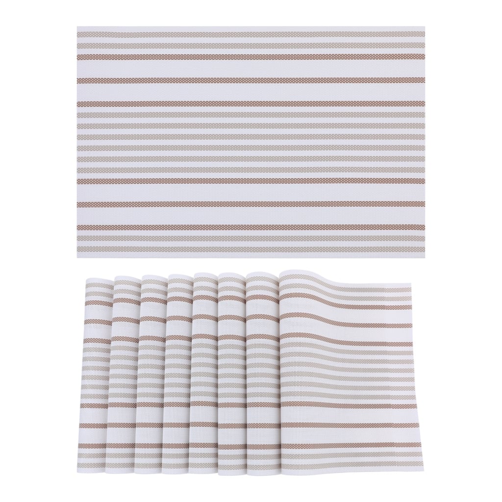 Place Mat Set of 8 PVC Placemats for Kitchen Dining Table Decor, Table Placemats Wipeable Table Mat - 18*12in