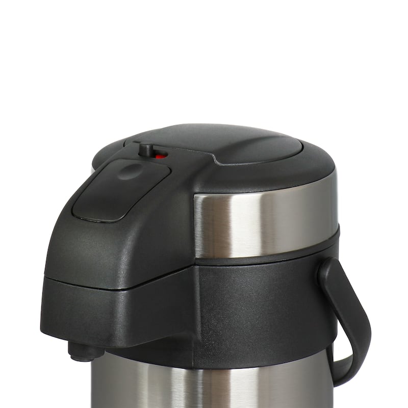 MegaChef 3 Quart Stainless Steel Vacuum Body Pump Cap Air Pot - 3 Liter