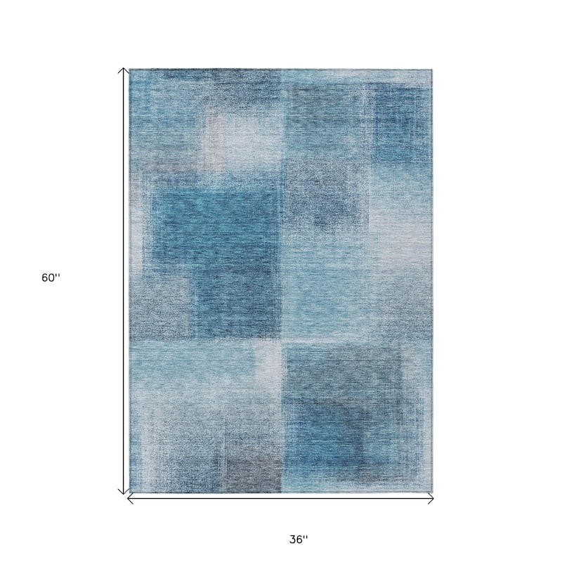 HomeRoots Abstract Transitional Rectangle Outdoor Rug