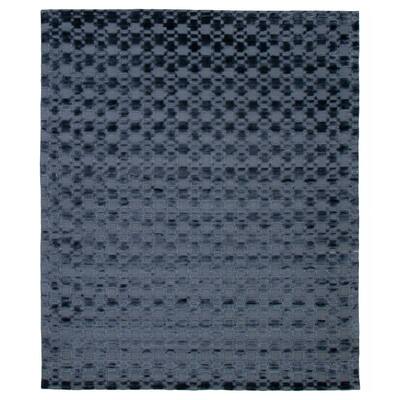 ECARPETGALLERY Hand Loomed Shimmer Navy Viscose Rug - 8'1 x 9'9