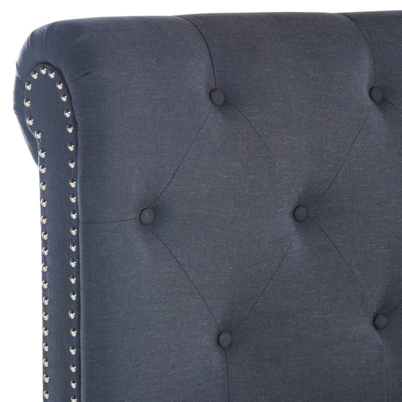 SAFAVIEH Kathie Upholstered Tufted Rolled Back Bed