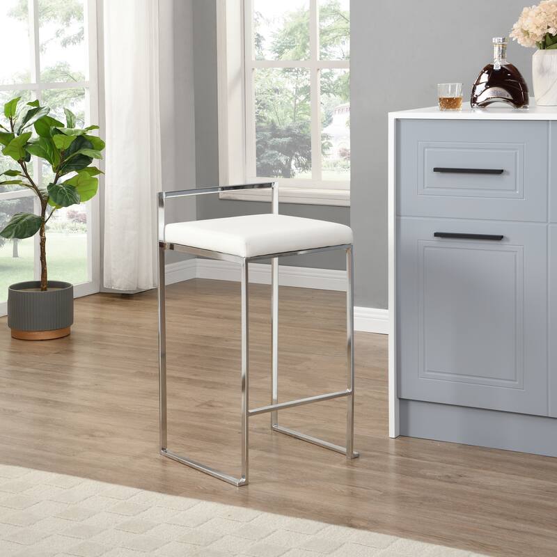 Valerius 25.25 Inch Upholstered Counter Stool