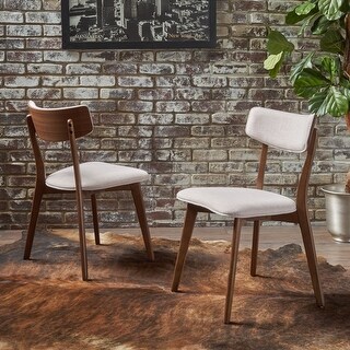 Chazz Mid-century Fabric Dining Chair (Set of 2)