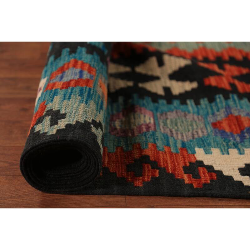 Kilim Oriental Large Rug Hand-Woven Wool Carpet - 10'4"x 16'5"