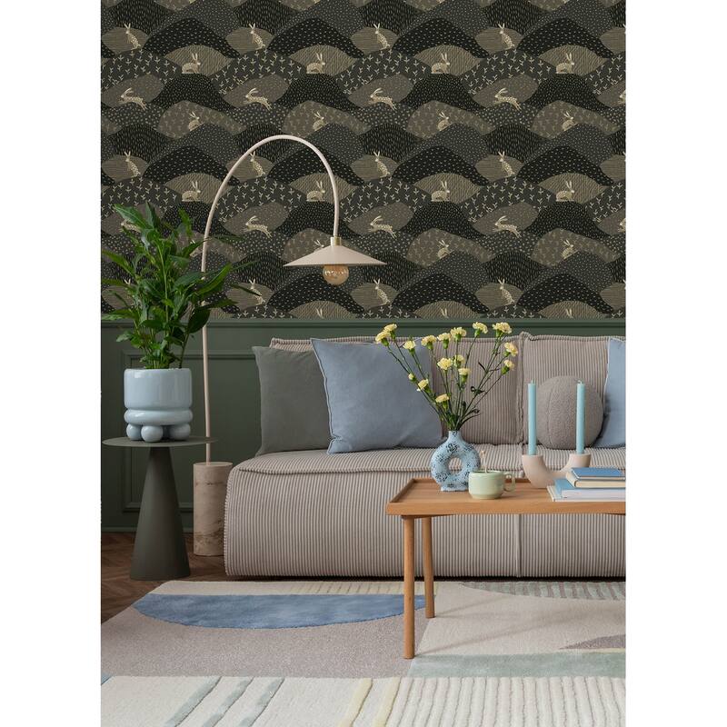 A-Street Prints Peter Black Rabbit Fields Wallpaper