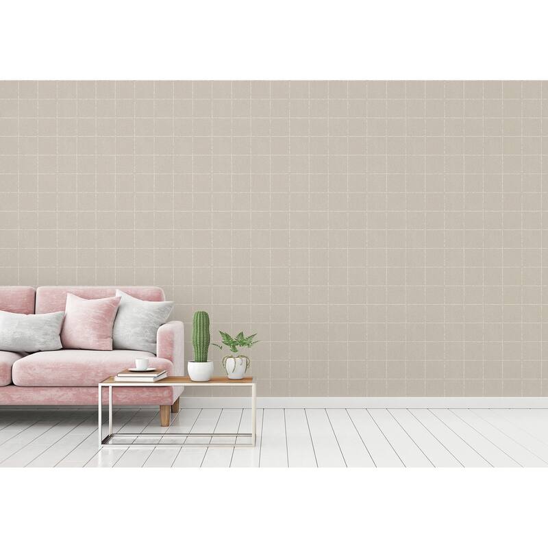 Advantage Kishi Neutral Tile Wallpaper - 20.9in x 396in x 0.025in - 20.9in x 396in x 0.025in