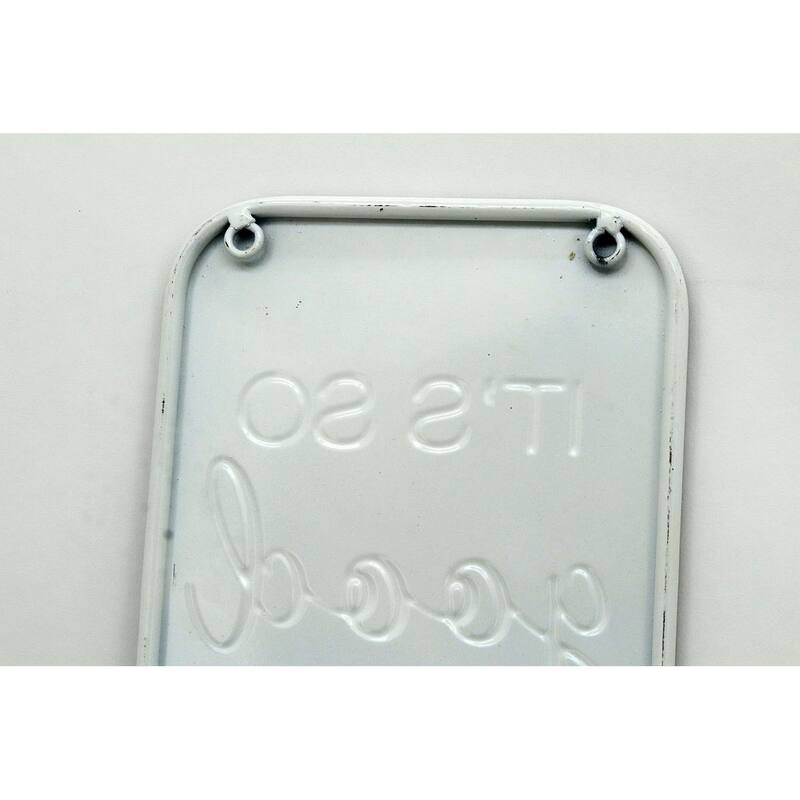 It's So Good to Be Home Embossed Metal Printing Wall Decor Sign, Black