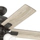 preview thumbnail 6 of 12, Hunter 44" Crystal Peak Ceiling Fan with LED Light Kit and Pull Chain, Casual, Transitional