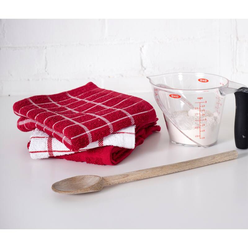RITZ Cotton Terry Check Kitchen Towels (Set of 3)