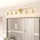 preview thumbnail 1 of 8, Modern Glam 6-light Bathroom Vanity Light with Crystal Shade - 44 inches