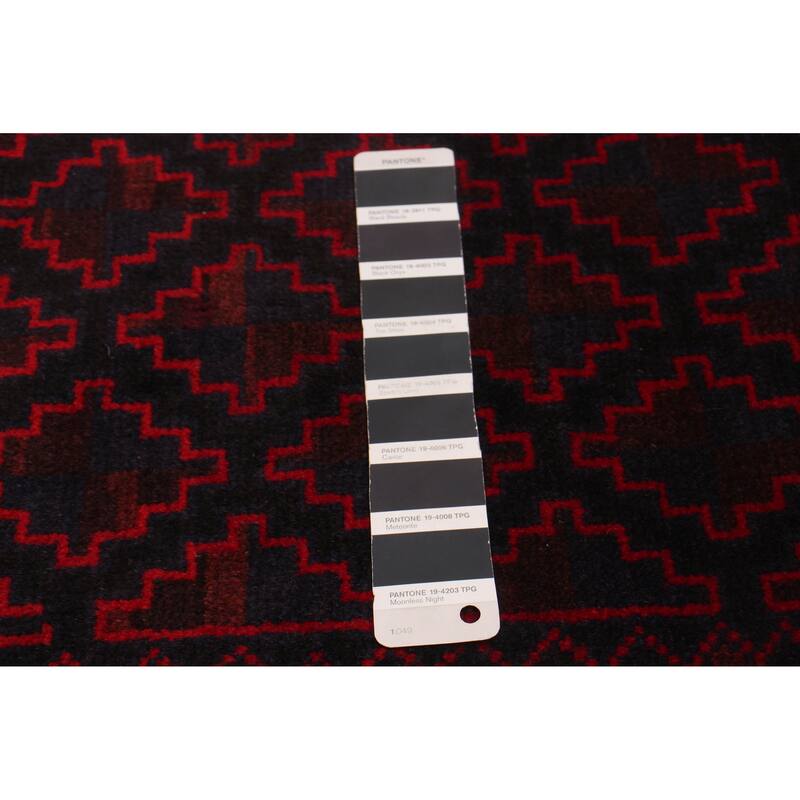 ECARPETGALLERY Hand-knotted Teimani Black, Red Wool Rug - 3'1 x 5'7