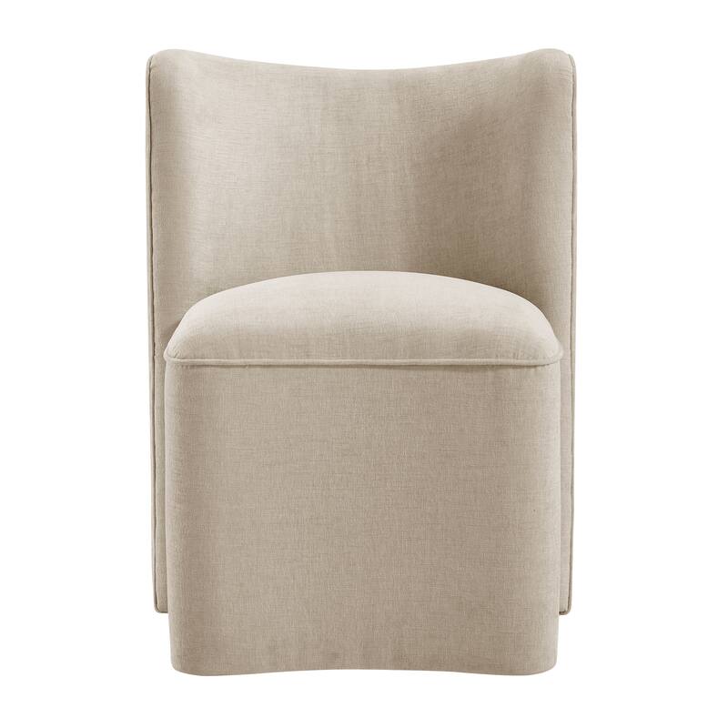 NPD Furniture Morraine Chenille Dining Chair with Casters