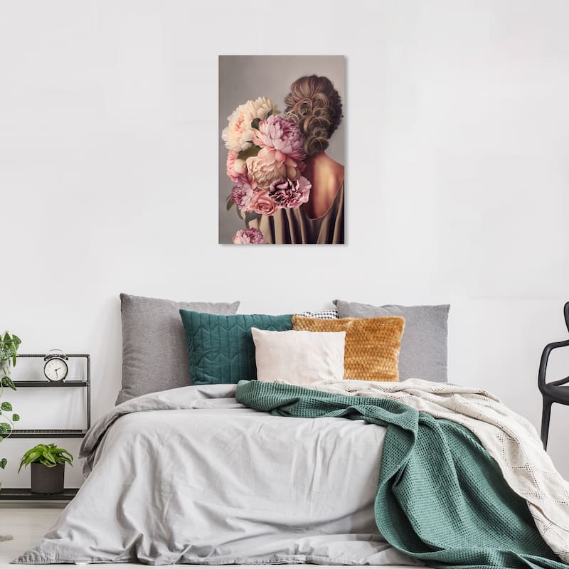 Wynwood Studio Fashion and Glam Rachel Brown and Taupe Traditional Wall Art Canvas Print - 36 x 24