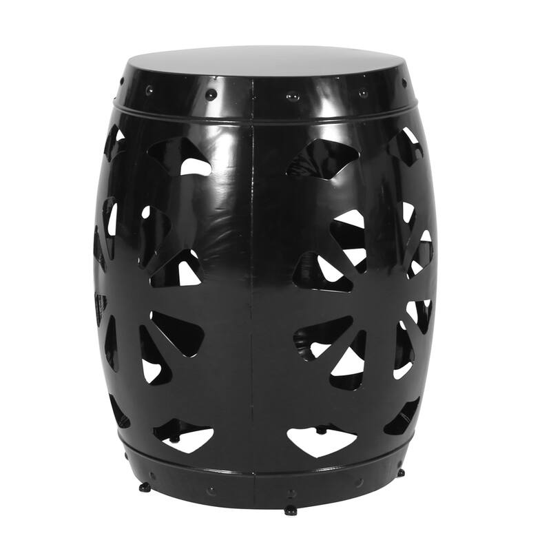 Drum Shape Metal End Table