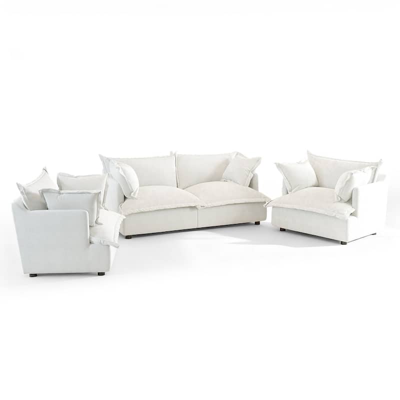 Double Layer Cushion Comfy Cloud Modular Sectional Sofa Set