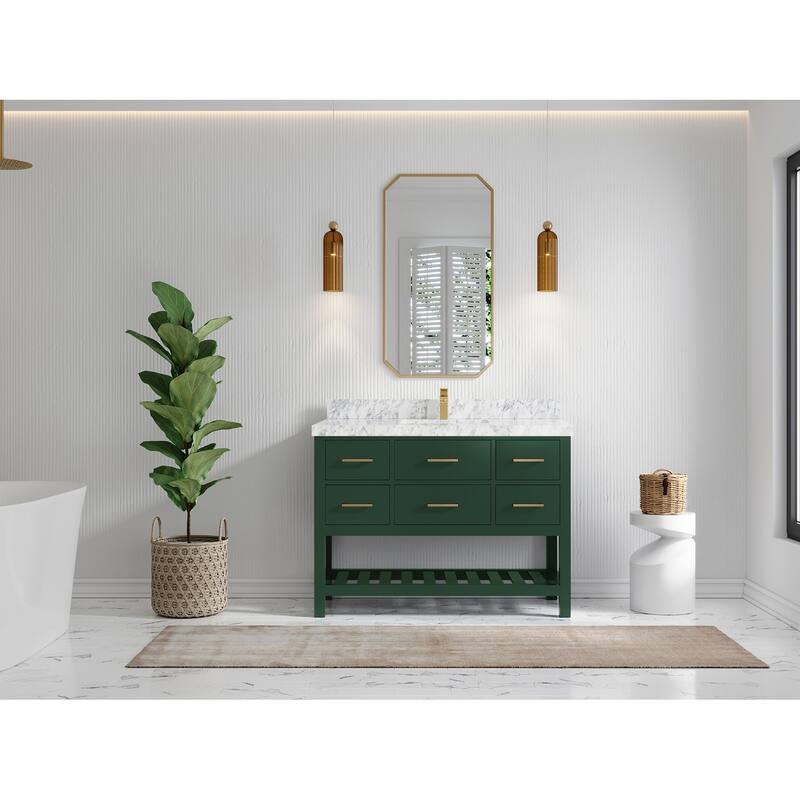 Willow Collections 48 in. W x 22 in. D Parker Single Sink Bathroom Vanity with Countertop