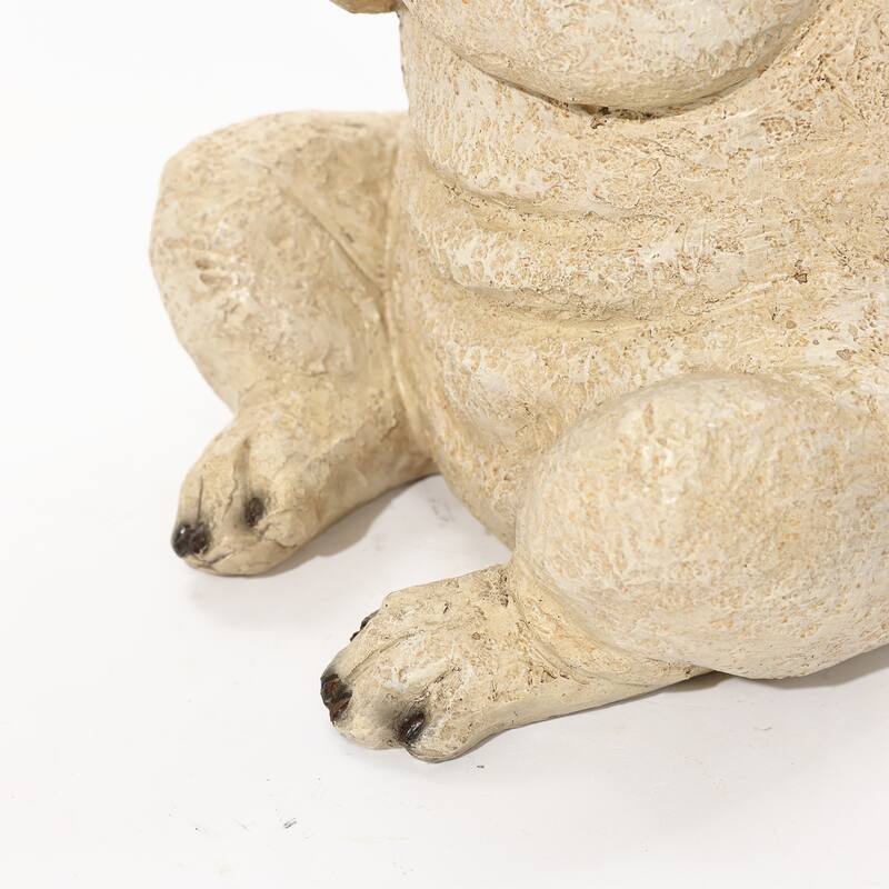 Baseball Fan Puppy Dog with Skateboard Sculpture Resin Statue, Indoor and Outdoor