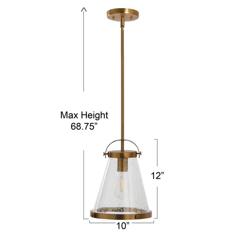 Robert Stevenson Lighting Wesley - Metal and Seedy Glass Ceiling Light