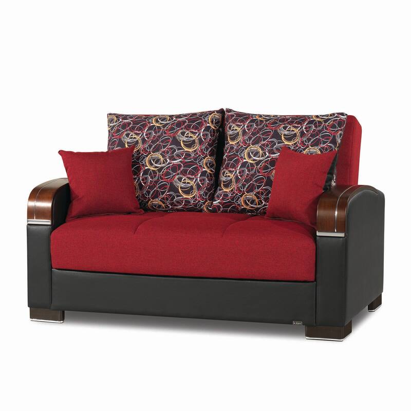 Collection Upholstered Convertible Loveseat With Storage