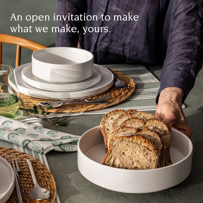 over&back Stackable Semi-Matte Stoneware Dinnerware