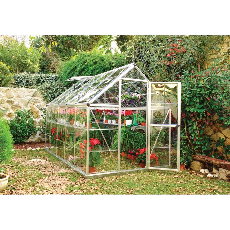 Harmony 6 ft. Silver & Grey /Clear DIY Greenhouse Kit