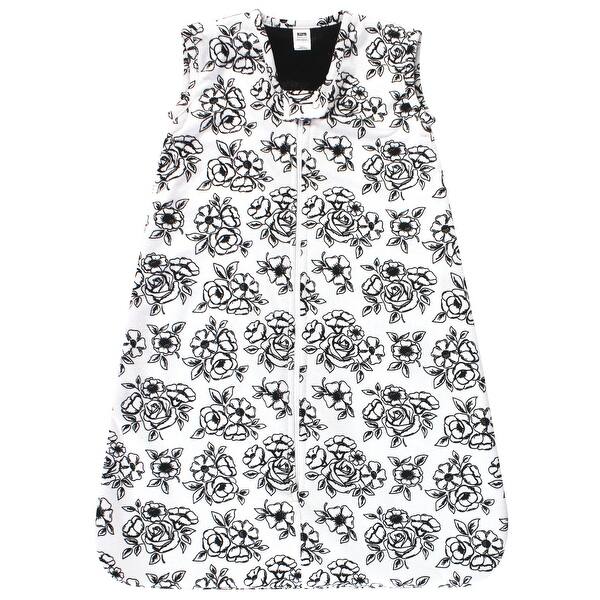 slide 1 of 1, Hudson Baby Infant Girl Plush Faux Fur Sleeping Bag, Wearable Blanket, Black Toile 18-24 Months - Black Toile