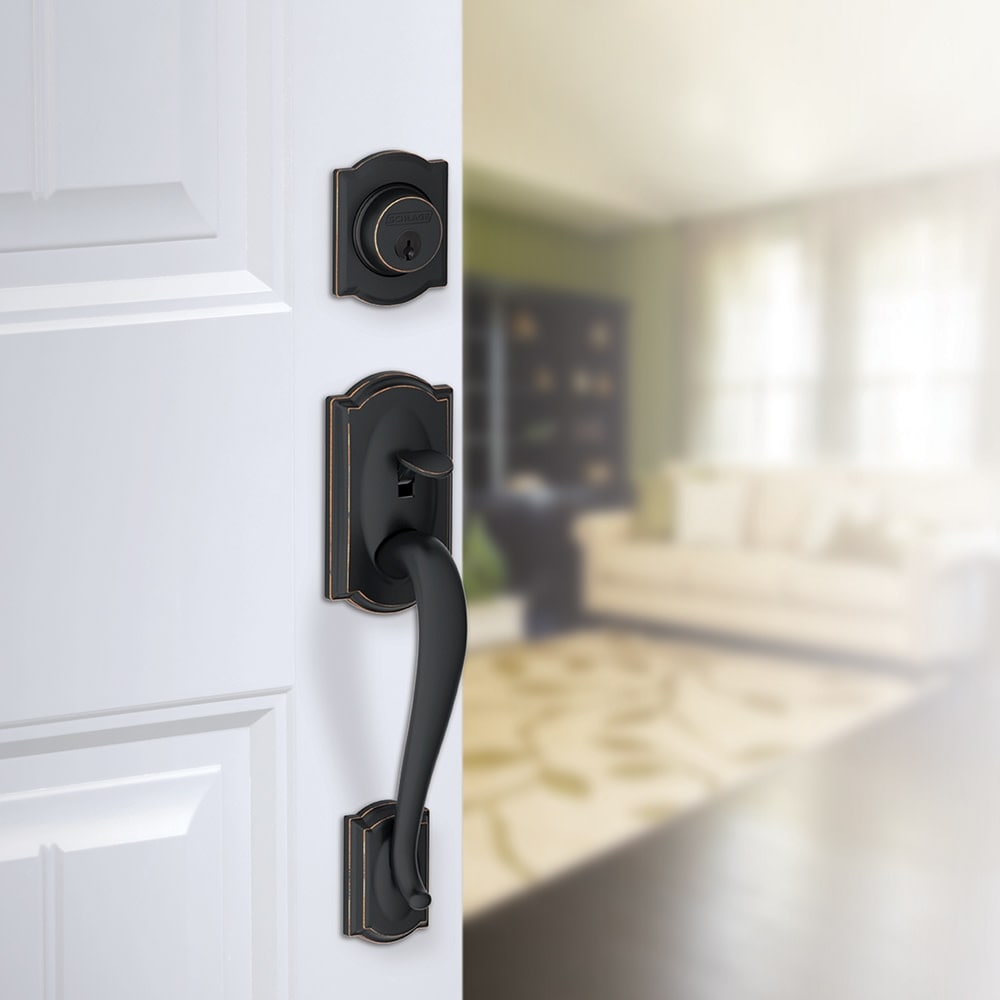Schlage Camelot Single Cylinder Exterior Entrance Handleset from the Bed  Bath  Beyond 16437903