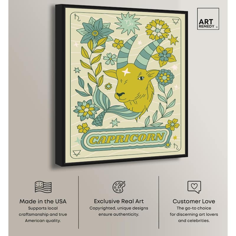 Capricorn Stars Card Canvas by Art Remedy