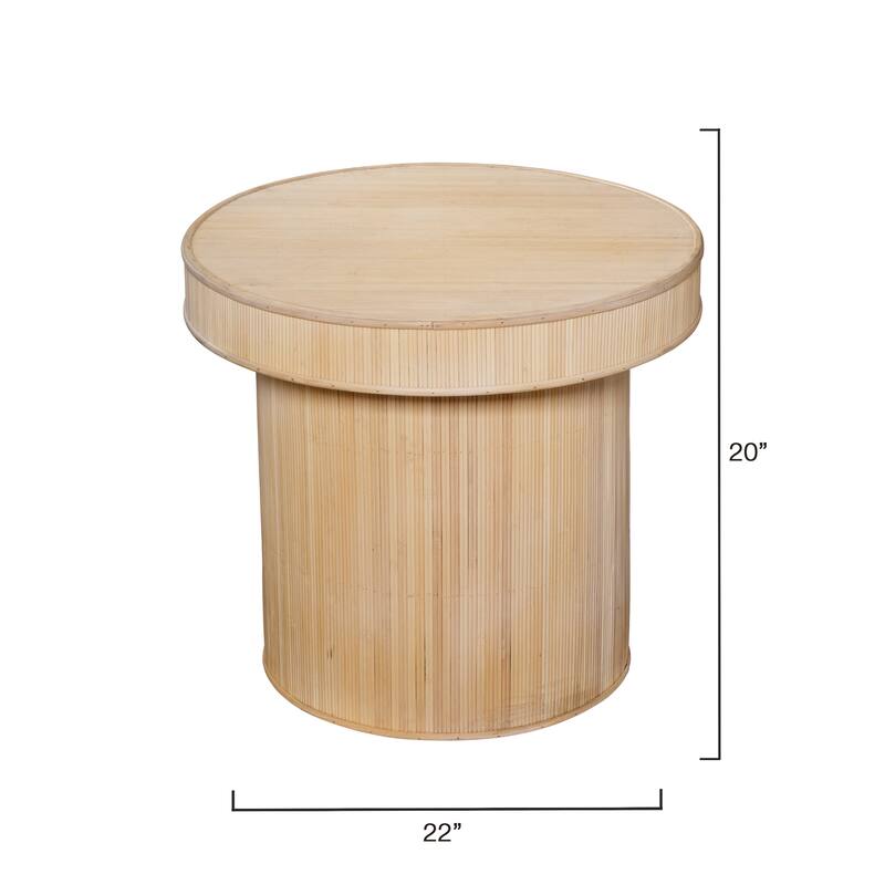 Alden Decor Eden Bamboo Side Accent Table
