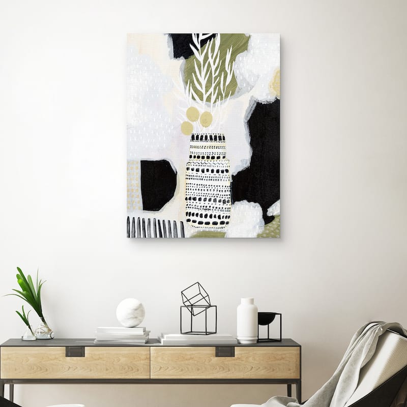 Tribal Still Life BW by Lynne Mack Canvas Art Print