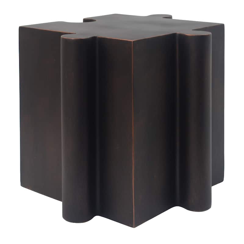 Christopher Knight Home - Karen Puzzle Art Modern 2-Piece Modular Outdoor Side Table Set with Interlocking Design